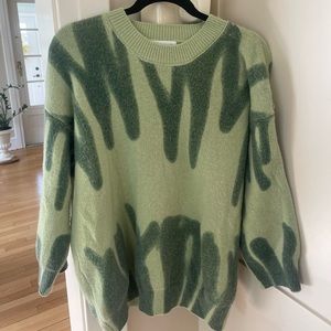 Rumours Oversized Green Drip Sweater - Size S/M